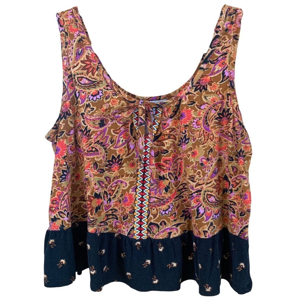PATRONS OF PEACE Boho Tribal Print Tank Top Shirt